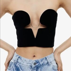 Elegant Black Velvet Bustier